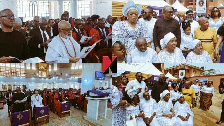 Peter Obi pays tribute to legendary Nigerian scholar at funeral rites